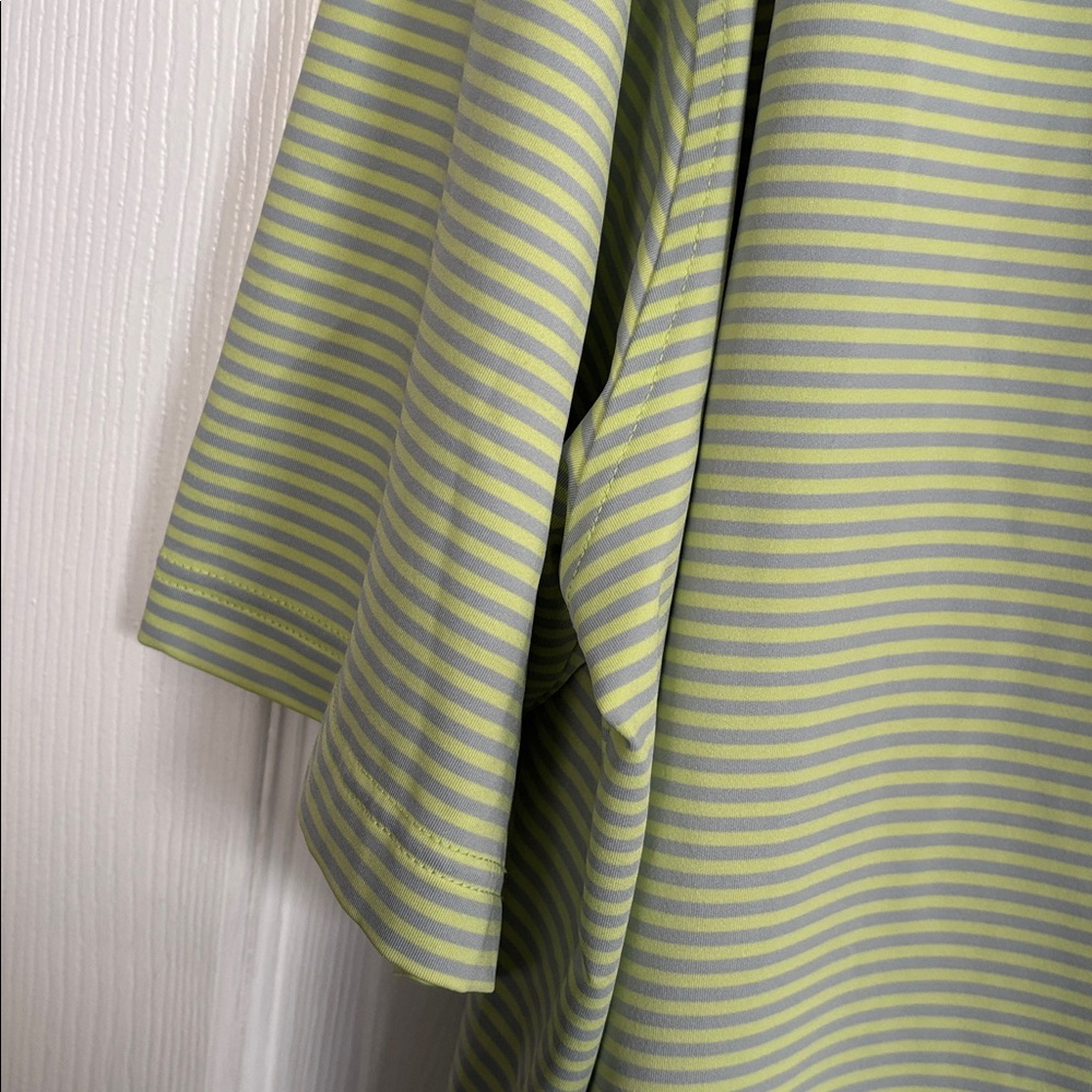FootJoy Mens Golf Polo Shirt Size XXL Short Sleeve Stripe Green/Gray - Picture 3 of 6